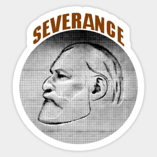 severance series Adam Scott and Britt Lower fan works graphic design by ironpalette Sticker